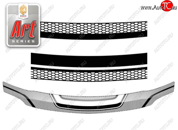 2 479 р. Дефлектор капота CA-Plastiс  Renault Logan  1 (2004-2010) дорестайлинг (Серия Art белая)  с доставкой в г. Москва