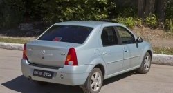 1 239 р. Защитная накладка на задний бампер RA  Renault Logan  1 (2004-2010) дорестайлинг  с доставкой в г. Москва. Увеличить фотографию 2