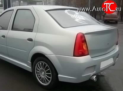 2 699 р. Лип спойлер Street Renault Logan 1 дорестайлинг (2004-2010) (Неокрашенный)  с доставкой в г. Москва