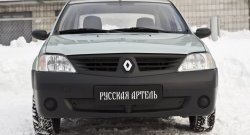 769 р. Зимняя заглушка решетки переднего бампера РА Renault Logan 1 дорестайлинг (2004-2010)  с доставкой в г. Москва. Увеличить фотографию 2