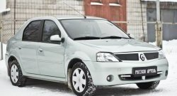 879 р. Зимняя заглушка решетки радиатора РА Renault Logan 1 дорестайлинг (2004-2010)  с доставкой в г. Москва. Увеличить фотографию 4