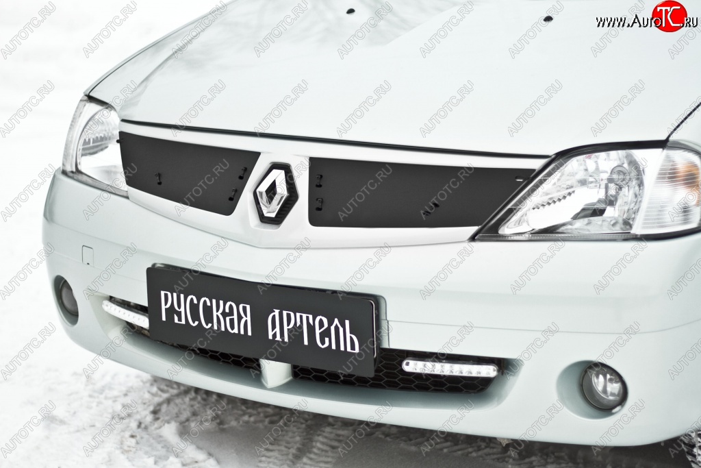 879 р. Зимняя заглушка решетки радиатора РА Renault Logan 1 дорестайлинг (2004-2010)  с доставкой в г. Москва