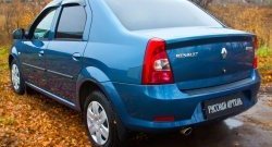 1 339 р. Защитная накладка на задний бампер RA Renault Logan 1 рестайлинг (2010-2016)  с доставкой в г. Москва. Увеличить фотографию 3