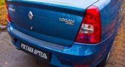 1 339 р. Защитная накладка на задний бампер RA Renault Logan 1 рестайлинг (2010-2016)  с доставкой в г. Москва. Увеличить фотографию 4