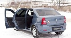 1 529 р. Накладки на порожки автомобиля RA Renault Logan 1 рестайлинг (2010-2016) (Комплект (4 шт.))  с доставкой в г. Москва. Увеличить фотографию 2