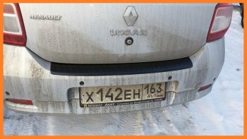 1 089 р. Накладка защитная на задний бампер Yuago Renault Logan 2 дорестайлинг (2014-2018)  с доставкой в г. Москва. Увеличить фотографию 4