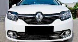 699 р. Реснички на фары RA Renault Logan 2 рестайлинг (2018-2024) (Неокрашенные)  с доставкой в г. Москва. Увеличить фотографию 3