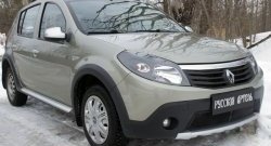 2 149 р. Защитная сетка решетки переднего бампера РА  Renault Sandero Stepway  (BS) (2010-2014)  с доставкой в г. Москва. Увеличить фотографию 4