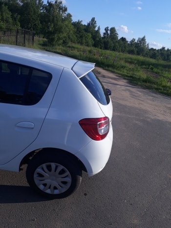 6 499 р. Спойлер INMAX Renault Sandero (B8) дорестайлинг (2014-2018) (неокрашенный)  с доставкой в г. Москва. Увеличить фотографию 3