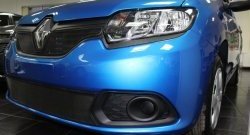 1 469 р. Нижняя сетка на бампер Russtal (черная) Renault Sandero (B8) дорестайлинг (2014-2018)  с доставкой в г. Москва. Увеличить фотографию 3