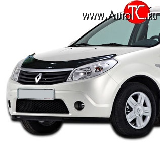 2 699 р. Дефлектор капота NovLine Renault Sandero (BS) (2009-2014)  с доставкой в г. Москва