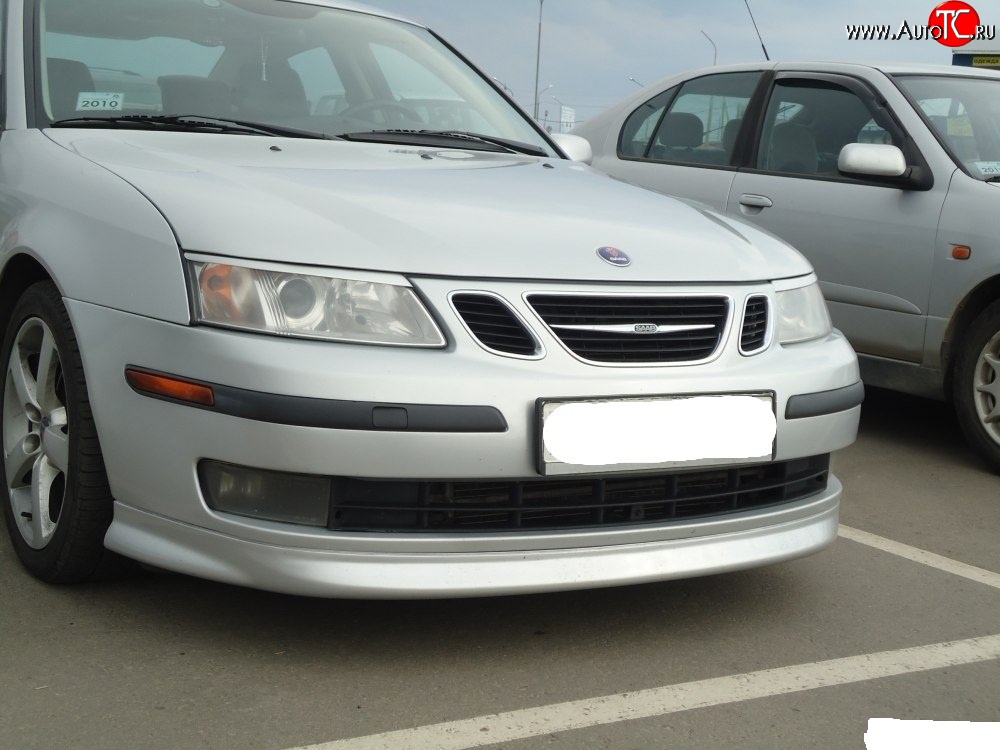 7 299 р. Накладка Sport на передний бампер SAAB 9-3 YS3F универсал дорестайлинг (2003-2007)  с доставкой в г. Москва