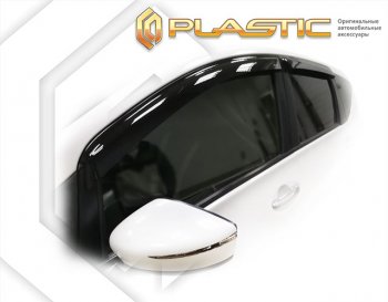 153 р. Ветровики дверей CA-Plastic  Nissan Note  2 (2012-2020) E12 дорестайлинг, E12 рестайлинг (Classic полупрозрачный, Без хром. молдинга)  с доставкой в г. Москва. Увеличить фотографию 1