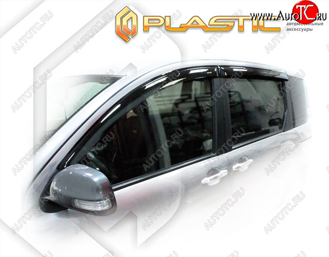 2 079 р. Дефлектора окон (Dice) CA-Plastic  Toyota Sienta Dice (2011-2015) хэтчбек 5 дв. (Classic полупрозрачный, Без хром. молдинга)  с доставкой в г. Москва