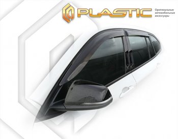 Ветровики дверей CA-Plastic BMW X1 F48 рестайлинг (2019-2022)  (Classic полупрозрачный)