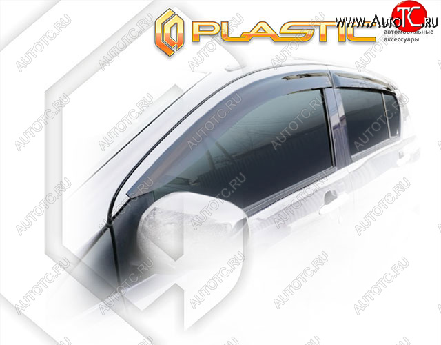 1 999 р. Ветровики дверей CA-Plastic  Subaru Pleo Plus  LA300F, LA310F (2012-2017) хэтчбек 5 дв. дорестайлинг, хэтчбек 5 дв. рестайлинг (Classic полупрозрачный)  с доставкой в г. Москва