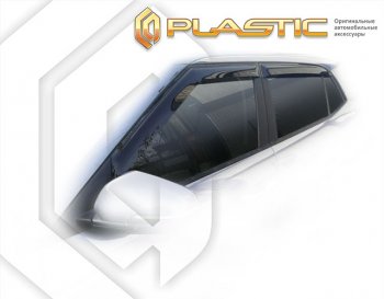 2 099 р. Дефлектора окон CA-Plastic Hyundai Creta SU (2020-2022) (серия Classic полупрозрачный)  с доставкой в г. Москва. Увеличить фотографию 2