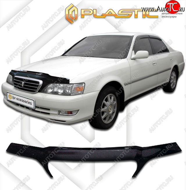 2 369 р. Дефлектор капота (exclusive) CA-Plastic  Toyota Cresta  X100 (1998-2001) рестайлинг (Classic чёрный, Без надписи)  с доставкой в г. Москва