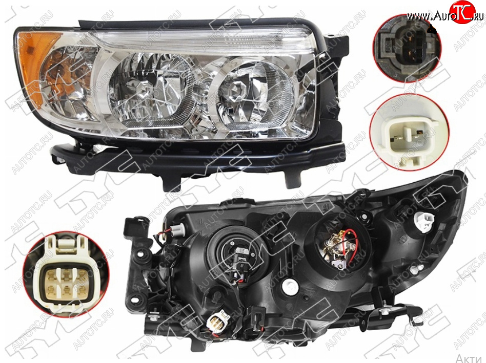 17 299 р. Правая фара (Евросвет) TYC Subaru Forester SG рестайлинг (2005-2008)  с доставкой в г. Москва