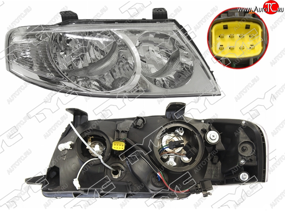 12 249 р. Правая фара (EURO, под электрокорректор) TYC Nissan Almera Classic седан B10 (2006-2013)  с доставкой в г. Москва