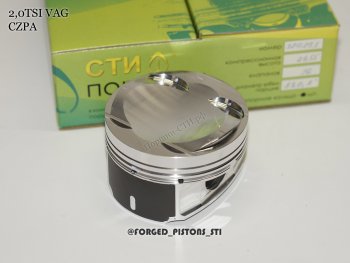 20 999 р. Поршни (VolksWagen 2,0 CZPA под палец 23/51мм кольца 1,2/1,5/2,0) СТИ  Audi A3 (8VS седан,  8VA хэтчбэк 5 дв.,  8V1,  8Y седан,  8Y хэтчбэк 5 дв.), Q2 (GA), Seat Ateca 5FP, Skoda Ateca (5FP), Volkswagen Passat (B8,  B8.5), T-Roc (универсал), Tiguan (Mk2) (диаметр поршня: 82.5 мм)  с доставкой в г. Москва. Увеличить фотографию 2