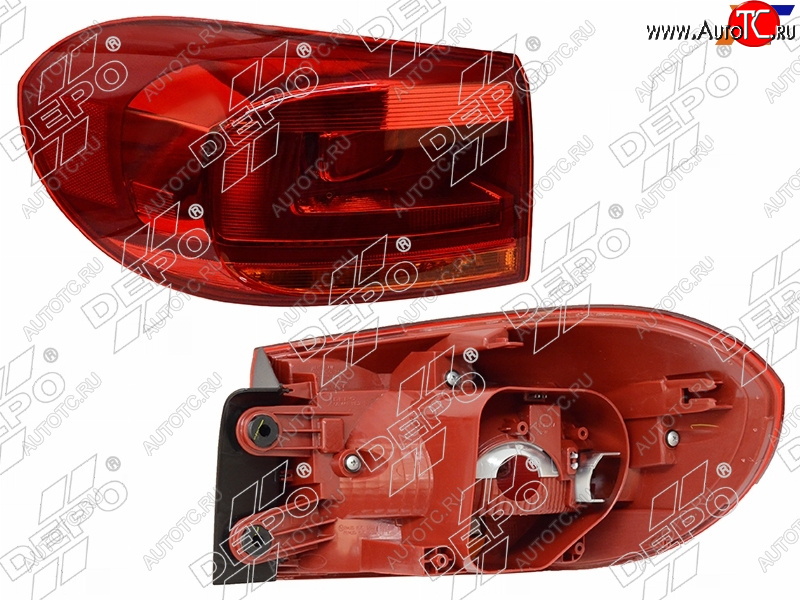 7 699 р. Левый фонарь задний DEPO Volkswagen Tiguan NF рестайлинг (2011-2017)  с доставкой в г. Москва