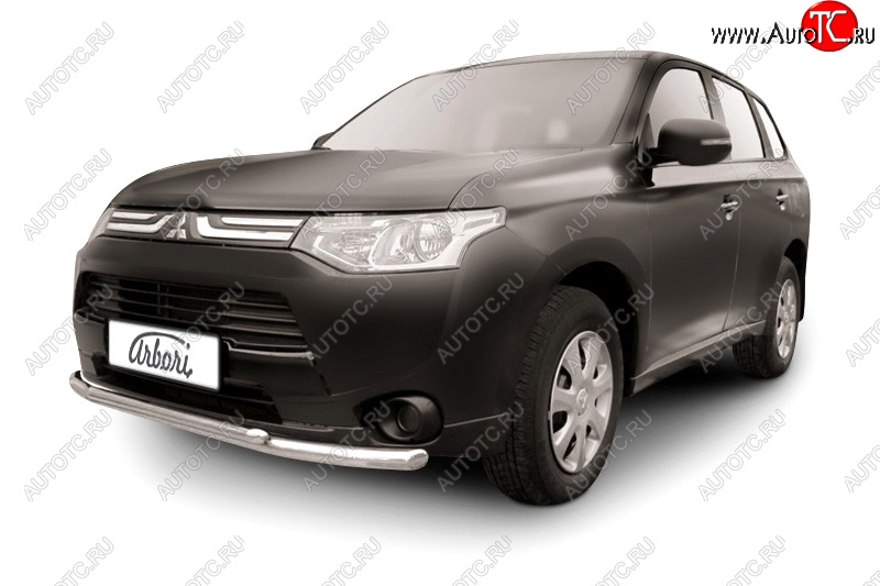 21 999 р. Защита переднего бампера двойная (диаметр 57+42 мм) Arbori Mitsubishi Outlander GF дорестайлинг (2012-2014)  с доставкой в г. Москва