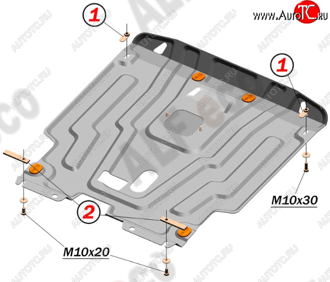 15 399 р. Защита картера двигателя и КПП Alfeco  Chevrolet Lacetti ( седан,  универсал,  хэтчбек) (2002-2013) (Алюминий 4 мм)  с доставкой в г. Москва