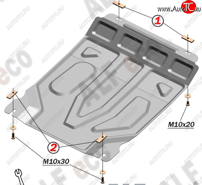 10 499 р. Защита картера двигателя и КПП Alfeco  Chevrolet Lanos  T100 (2002-2017) седан (Алюминий 4 мм)  с доставкой в г. Москва