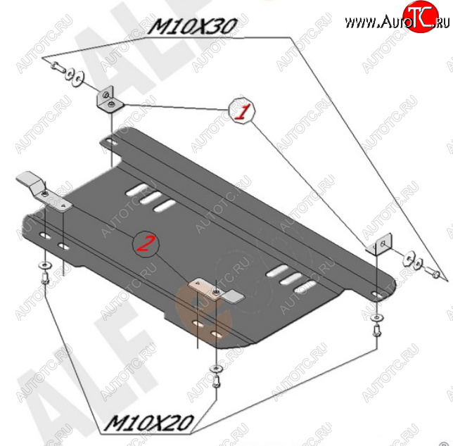 8 499 р. Защита картера двигателя и КПП Alfeco  Chevrolet Spark  M200,250 (2005-2010) (Алюминий 4 мм)  с доставкой в г. Москва