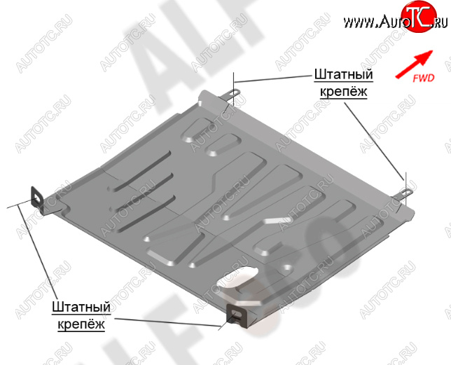 9 899 р. Защита картера двигателя и КПП (V-1,6 AКПП) Alfeco  Datsun on-DO (2014-2019) седан дорестайлинг (Алюминий 4 мм)  с доставкой в г. Москва