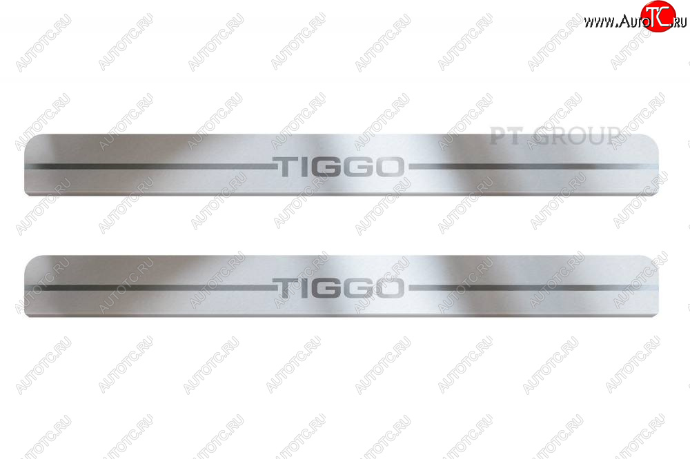 2 499 р. Пороги накладки Petroil Tuning Chery Tiggo 7 PRO (2019-2024) (полированная нержавейка)  с доставкой в г. Москва