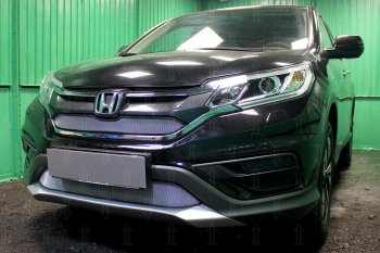           Защита радиатора Honda CR-V IV 2015-2017 2.0 chrome низ Honda CR-V RM1,RM3,RM4 рестайлинг (2014-2018) ()