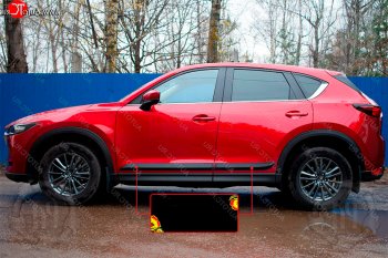 1 269 р. Передний левый молдинг на дверь Русская Артель Mazda CX-5 KF (2016-2024) (Поверхность глянец, Неокрашенный)  с доставкой в г. Москва. Увеличить фотографию 2