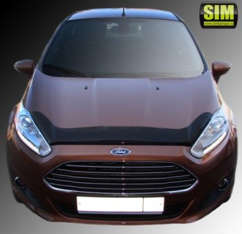 4 599 р. Дефлектор капота SIM Ford Fiesta 6 хэтчбэк 3 дв. рестайлинг (2012-2019)  с доставкой в г. Москва. Увеличить фотографию 1