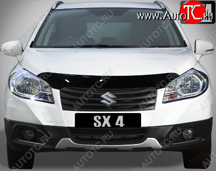 2 699 р. Дефлектор капота SIM Suzuki SX4 GYA,GYB  рестайлинг, хэтчбэк (2010-2016)  с доставкой в г. Москва