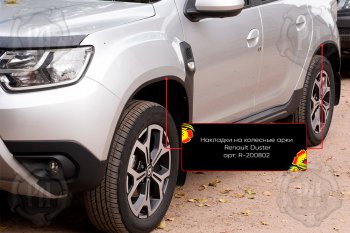 4 799 р. Накладки на колесные арки Вариант 2 Русская Артель Renault Duster HM (2020-2024) (Поверхность текстурная)  с доставкой в г. Москва. Увеличить фотографию 4