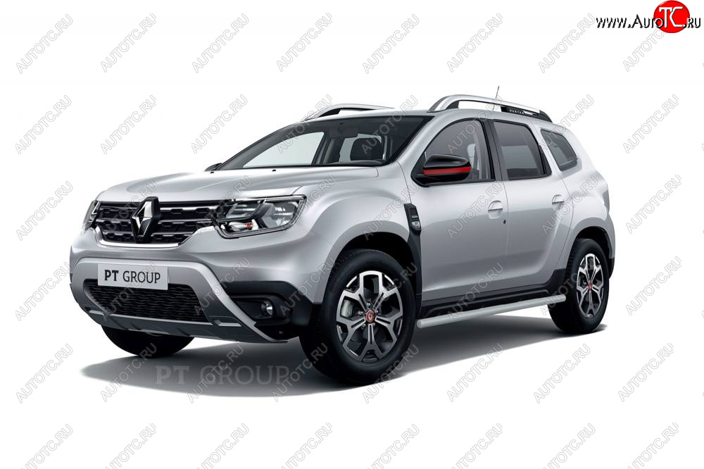 6 849 р. Защита порогов (прямая, Ø63 мм) Petroil Tuning  Renault Duster  HM (2021-2024) рестайлинг  с доставкой в г. Москва