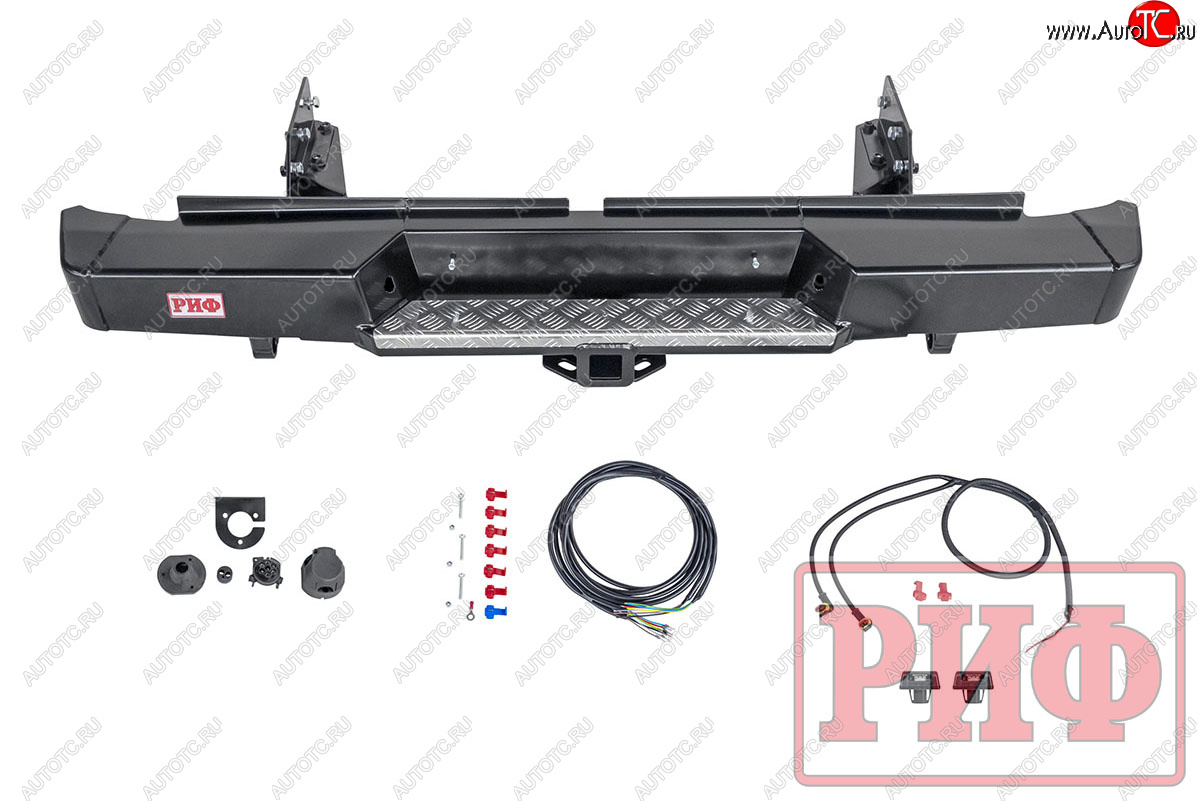 43 999 р. Бампер силовой задний РИФ Mitsubishi L200 5 KK,KL рестайлинг (2018-2022) (с квадратом под фаркоп)  с доставкой в г. Москва