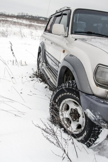 51 039 р. Защита порогов с подножкой РИФ  Toyota Land Cruiser ( 80,  J105) (1989-2007)  с доставкой в г. Москва. Увеличить фотографию 3