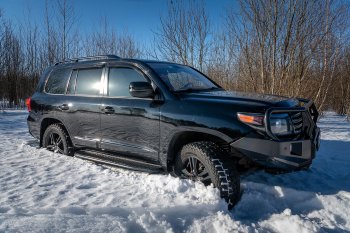 65 999 р. Бампер передний силовой РИФ  Toyota Land Cruiser  200 (2007-2015) дорестайлинг, 1-ый рестайлинг (С дополнительными фарами, защитной дугой и защитой бачка омывателя)  с доставкой в г. Москва. Увеличить фотографию 4