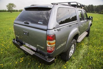 33 999 р. Бампер задний силовой РИФ Ford Ranger (2006-2009) (С квадратом под фаркоп)  с доставкой в г. Москва. Увеличить фотографию 2