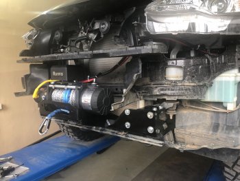 22 349 р. Площадка под лебёдку РИФ (в штатный бампер) Toyota Fortuner AN160 дорестайлинг (2015-2020)  с доставкой в г. Москва. Увеличить фотографию 5