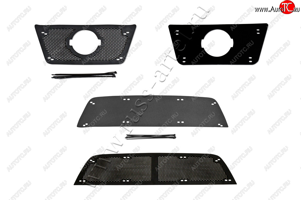 5 299 р. Комплект сетка и зимняя заглушка решетки радиатора и переднего бампера Русская Артель Nissan Terrano D10 дорестайлинг (2013-2016) (Поверхность текстурная)  с доставкой в г. Москва