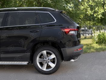 16 899 р. Защита заднего бампера (Ø63 мм, нержавейка) SLITKOFF  Skoda Kodiaq  NU7 (2017-2021) дорестайлинг  с доставкой в г. Москва. Увеличить фотографию 3