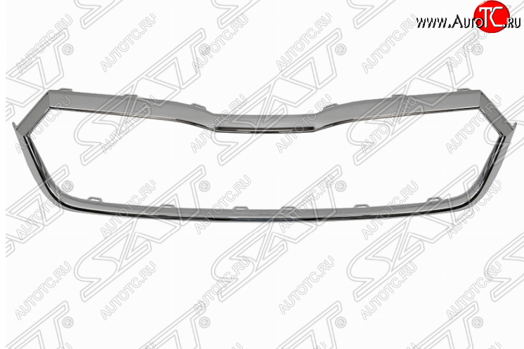 3 399 р. Молдинг решетки радиатора SAT (хром) Skoda Octavia А8 лифтбэк (2019-2022)  с доставкой в г. Москва