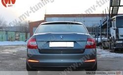 4 649 р. Козырёк на заднее стекло RS Skoda Octavia A7 дорестайлинг лифтбэк (2012-2017) (Неокрашенный)  с доставкой в г. Москва. Увеличить фотографию 3