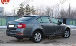 4 649 р. Козырёк на заднее стекло RS Skoda Octavia A7 дорестайлинг лифтбэк (2012-2017) (Неокрашенный)  с доставкой в г. Москва. Увеличить фотографию 4