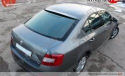 4 649 р. Козырёк на заднее стекло RS Skoda Octavia A7 дорестайлинг лифтбэк (2012-2017) (Неокрашенный)  с доставкой в г. Москва. Увеличить фотографию 2