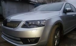 2 699 р. Сетка (для комплектации Ambition, Elegance) на бампер Russtal (хром) Skoda Octavia A7 дорестайлинг лифтбэк (2012-2017)  с доставкой в г. Москва. Увеличить фотографию 2